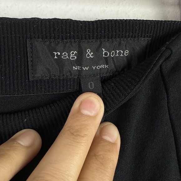 Rag & Bone Women's Simone High Rise Skinny Black Pants Size 0 $325 - Picture 6 of 10